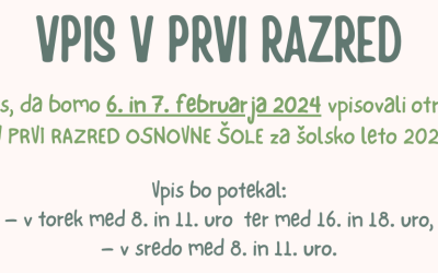 VPIS V PRVI RAZRED